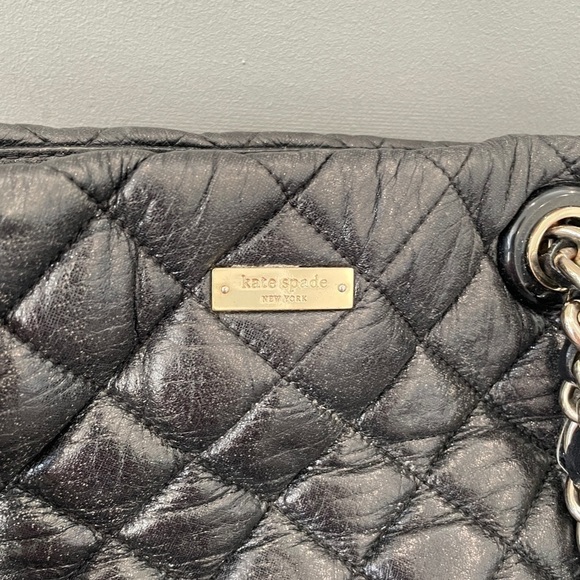 Kate Spade Sparkly Black Quilted Leather Bag - Picture 2 of 7